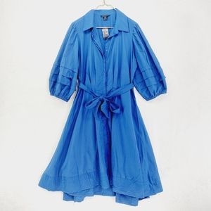 Ashley Stewart Blue Midi Dress